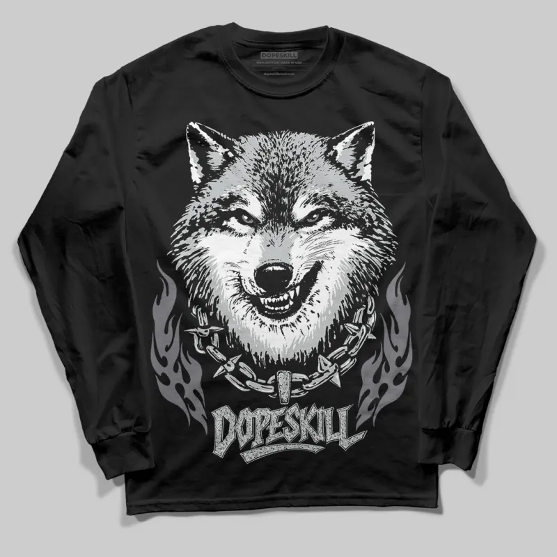 Wolf Grey 12s DopeSkill Long Sleeve T-Shirt Wolf Grey Graphic sold by DopeSkill