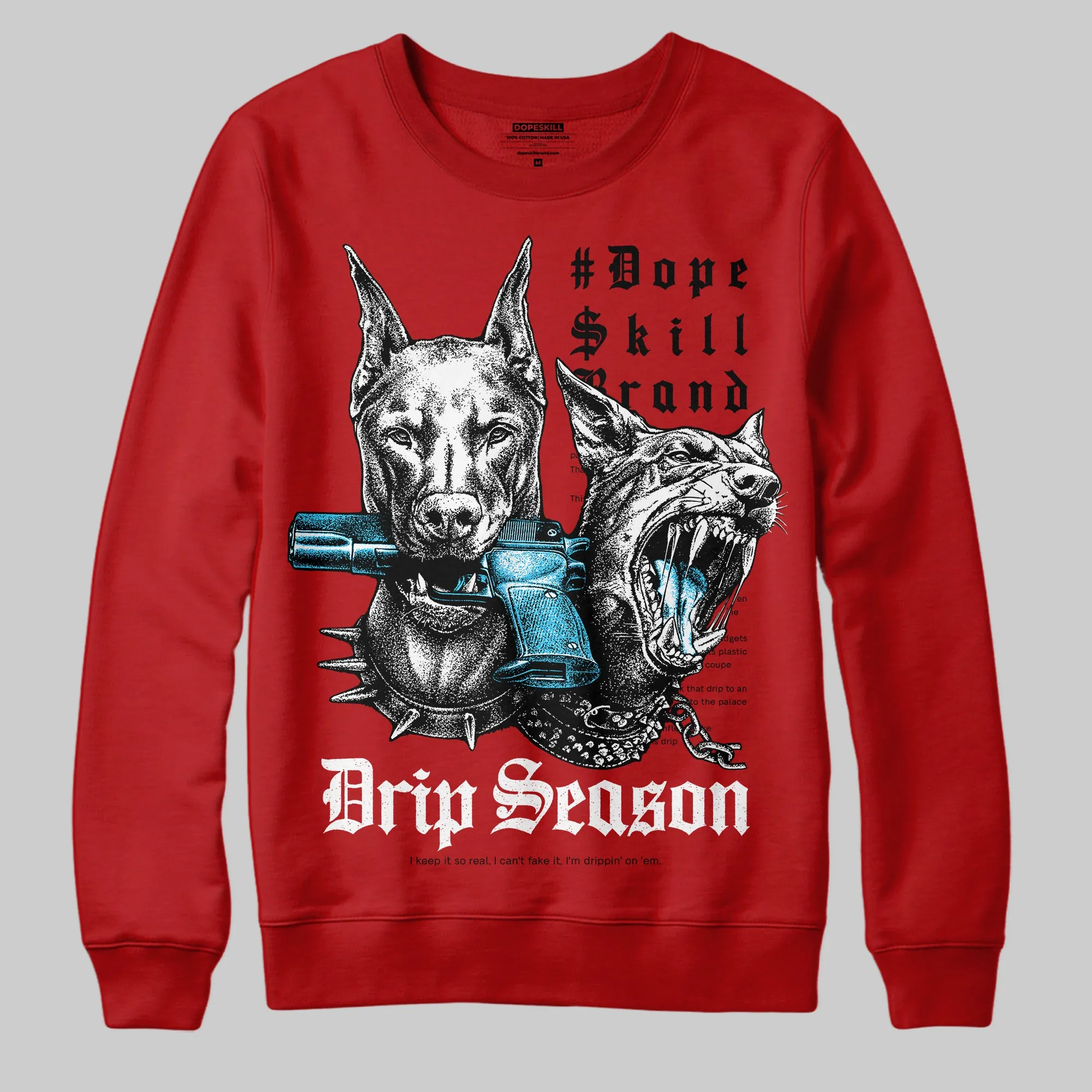 Red 'New Drip Season' DopeSkill Graphic Sweatshirt sold by DopeSkill product image thumbnail 3