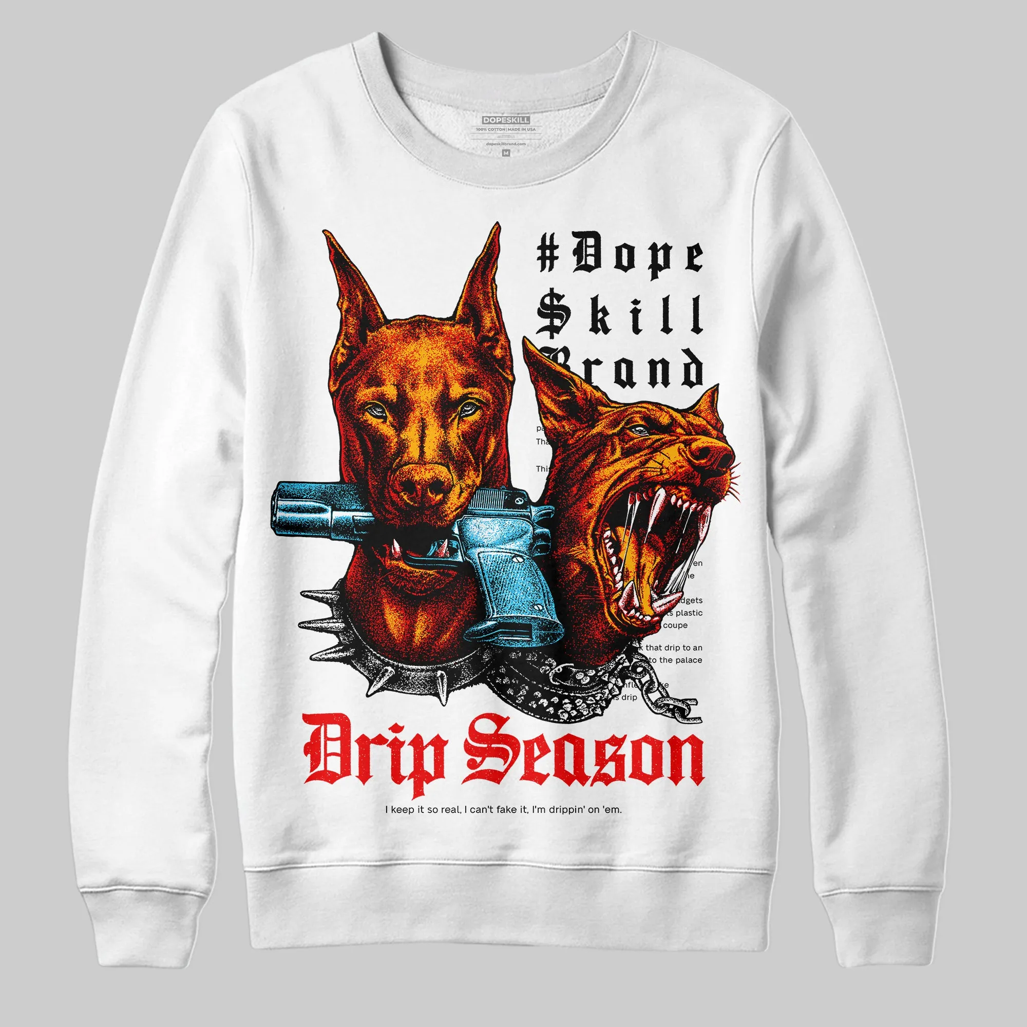 Red 'New Drip Season' DopeSkill Graphic Sweatshirt sold by DopeSkill product image thumbnail 2