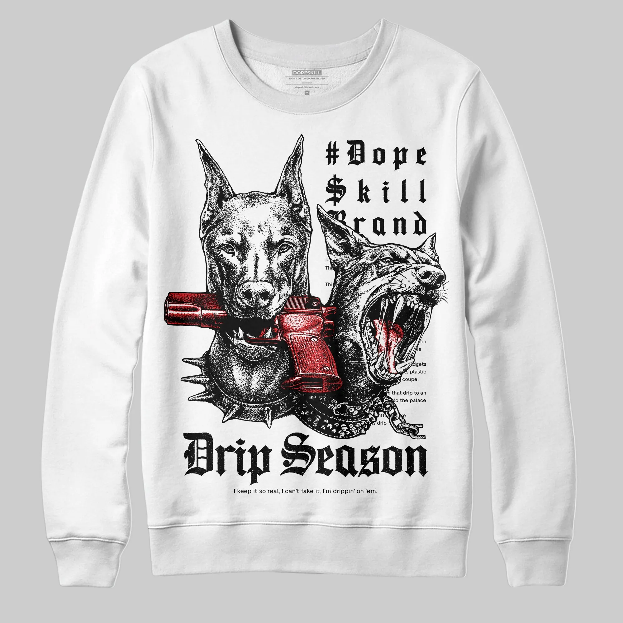 Black/White 'New Drip Season' DopeSkill Graphic Sweatshirt sold by DopeSkill product image thumbnail 2