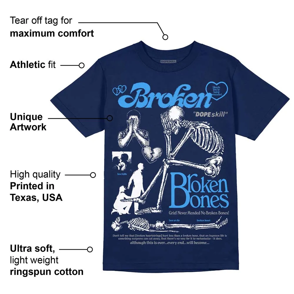 Midnight Navy 3s DopeSkill Navy T-shirt Broken Bones Graphic sold by DopeSkill product image thumbnail 2