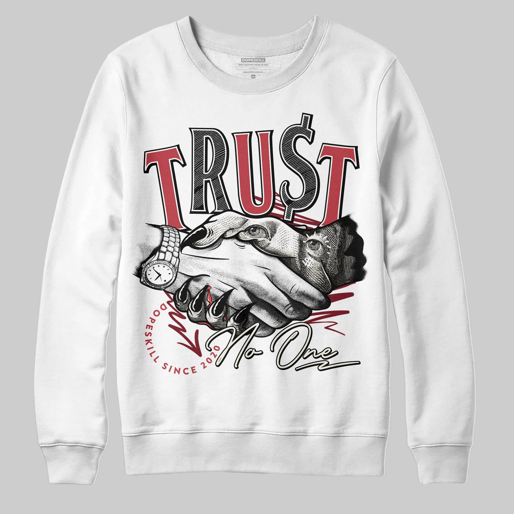 Valentine’s Day 4s DopeSkill Sweatshirt Trust No One Graphic sold by DopeSkill