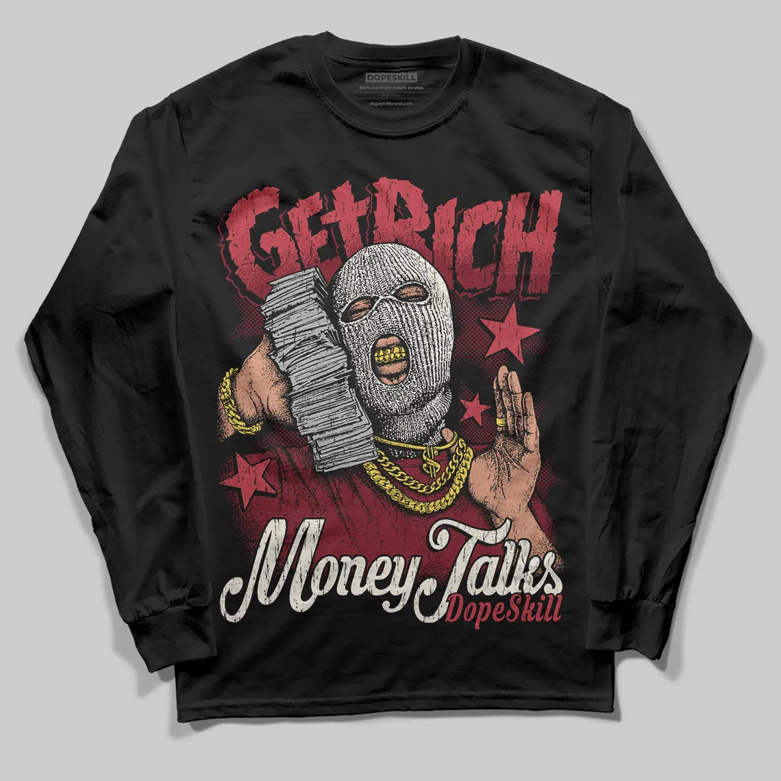 Valentine’s Day 4s DopeSkill Long Sleeve T-Shirt Get Rich Graphic sold by DopeSkill product image thumbnail 2