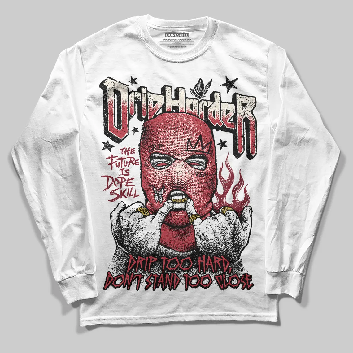 Valentine’s Day 4s DopeSkill Long Sleeve T-Shirt Drip Harder Graphic sold by DopeSkill