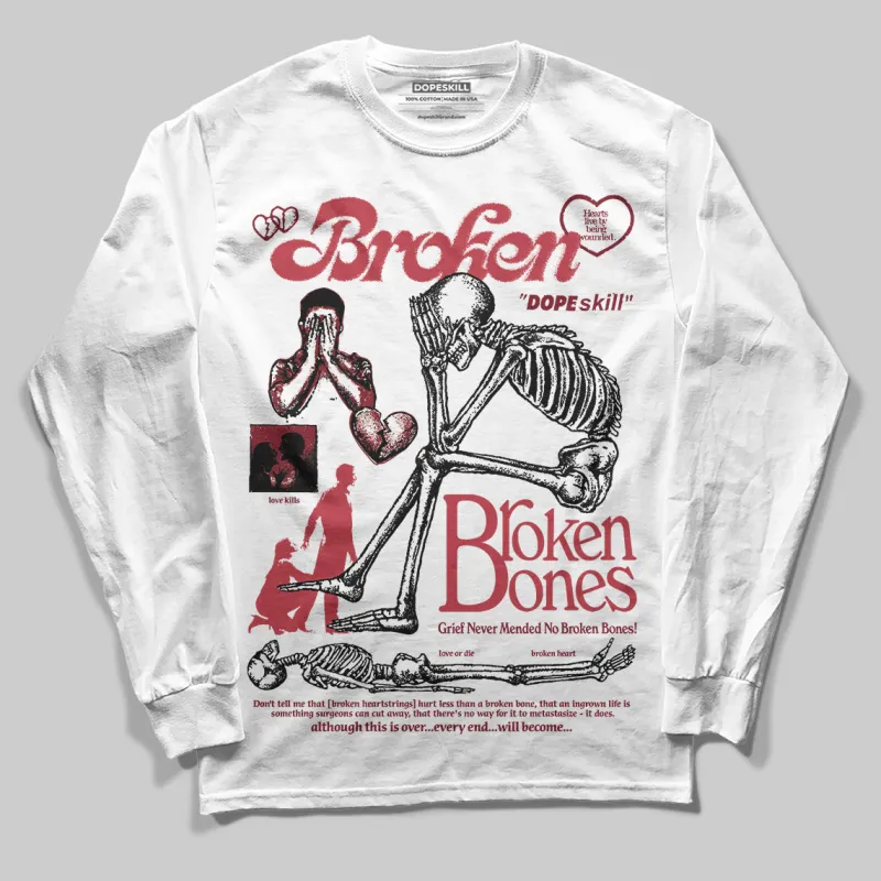 Valentine’s Day 4s DopeSkill Long Sleeve T-Shirt Broken Bones Graphic sold by DopeSkill