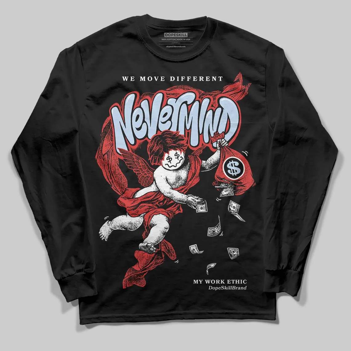 Reverse Infrared 6s DopeSkill Long Sleeve T-Shirt Nevermind Graphic sold by DopeSkill
