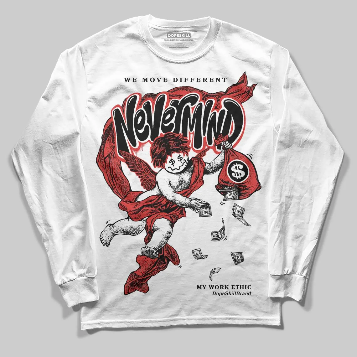 Reverse Infrared 6s DopeSkill Long Sleeve T-Shirt Nevermind Graphic sold by DopeSkill product image thumbnail 2