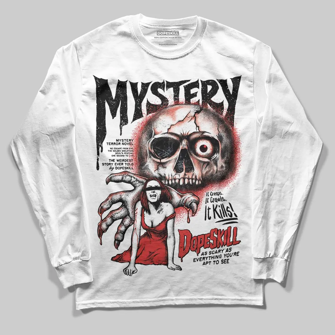 Reverse Infrared 6s DopeSkill Long Sleeve T-Shirt Mystery Ghostly Grasp Graphic sold by DopeSkill product image thumbnail 2
