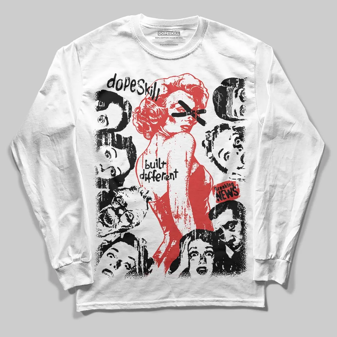 Reverse Infrared 6s DopeSkill Long Sleeve T-Shirt Built Different Graphic sold by DopeSkill product image thumbnail 2