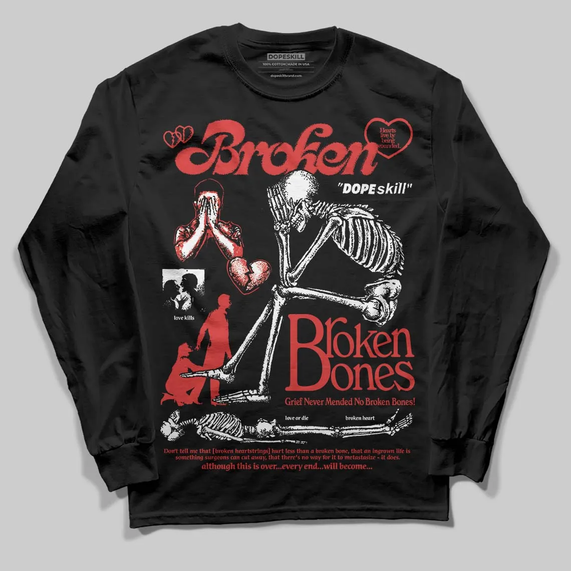 Reverse Infrared 6s DopeSkill Long Sleeve T-Shirt Broken Bones Graphic sold by DopeSkill
