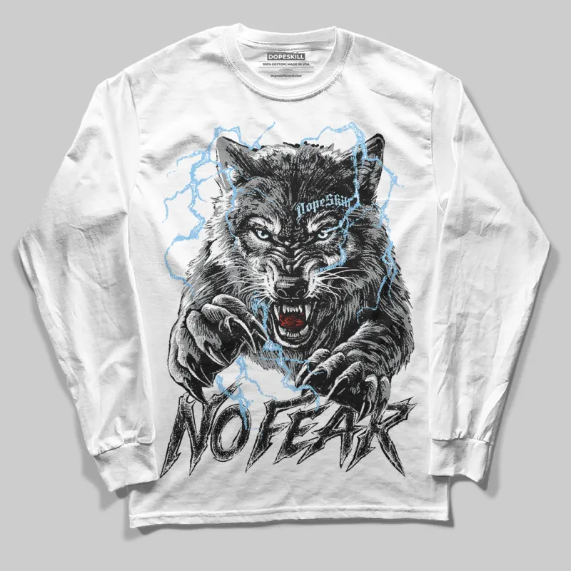 Wolf Grey 5s DopeSkill Long Sleeve T-Shirt No Fear Graphic made by DopeSkill