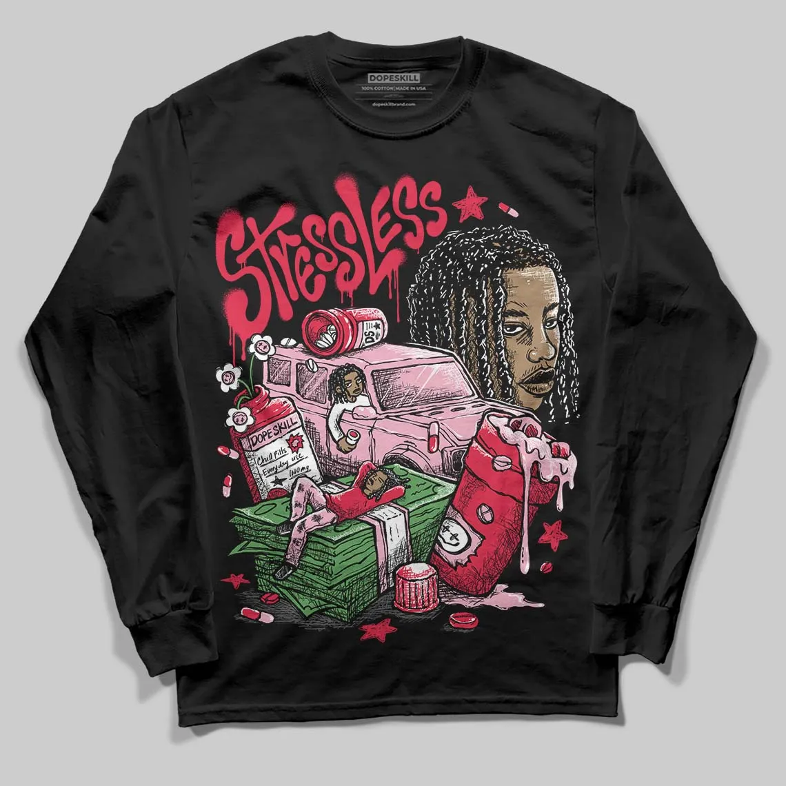 Dunk Valentine's Day DopeSkill Long Sleeve T-Shirt Stressless Graphic sold by DopeSkill product image thumbnail 2