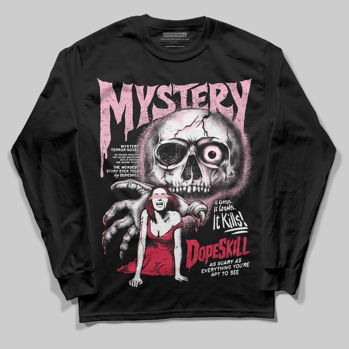 Dunk Valentine's Day DopeSkill Long Sleeve T-Shirt Mystery Ghostly Grasp Graphic sold by DopeSkill product image thumbnail 2