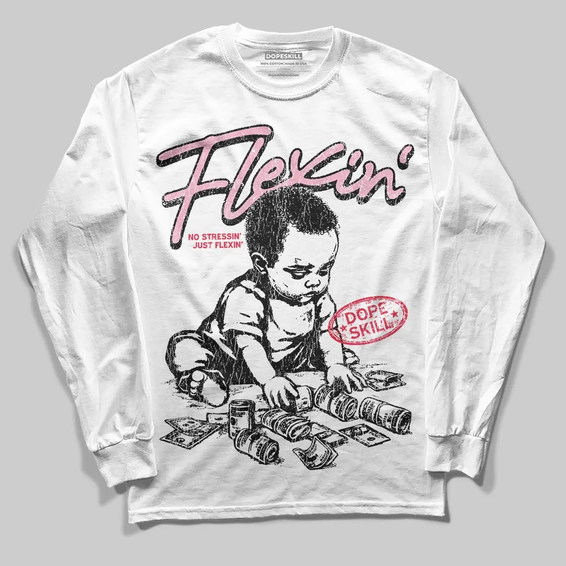 Dunk Valentine's Day DopeSkill Long Sleeve T-Shirt Flexin' Graphic sold by DopeSkill