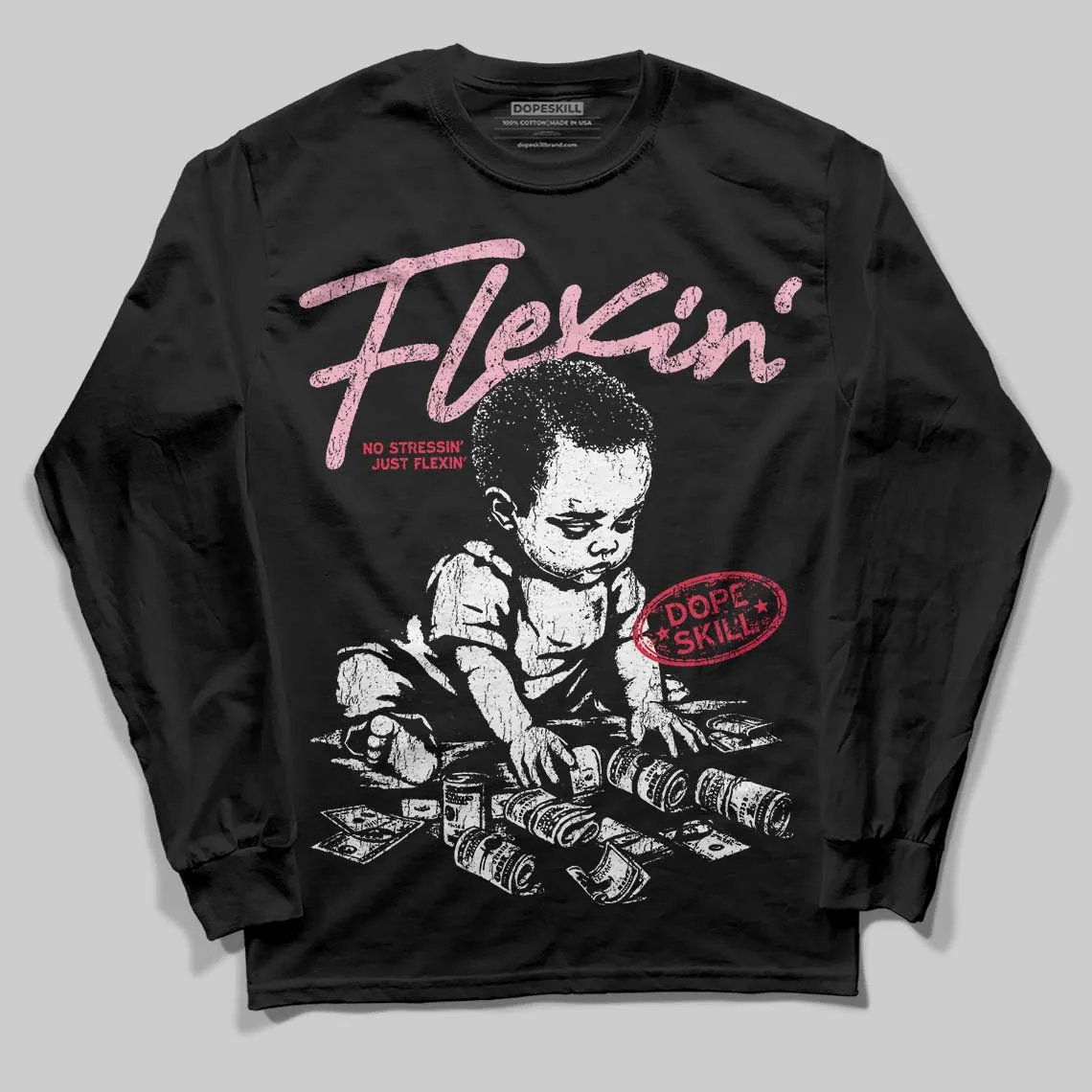 Dunk Valentine's Day DopeSkill Long Sleeve T-Shirt Flexin' Graphic sold by DopeSkill product image thumbnail 2