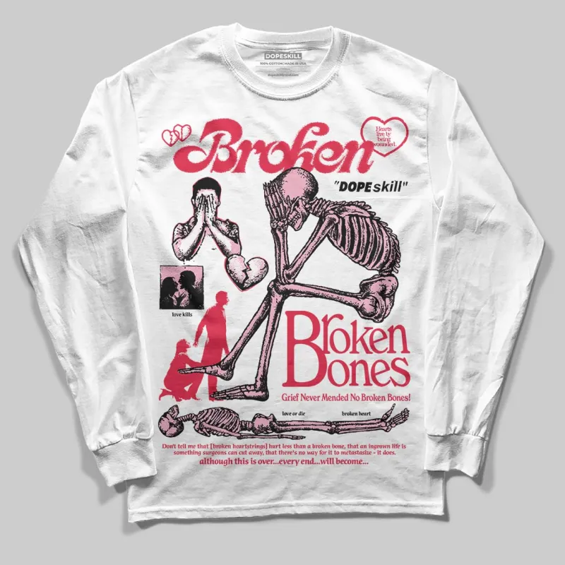 Dunk Valentine's Day DopeSkill Long Sleeve T-Shirt Broken Bones Graphic made by DopeSkill
