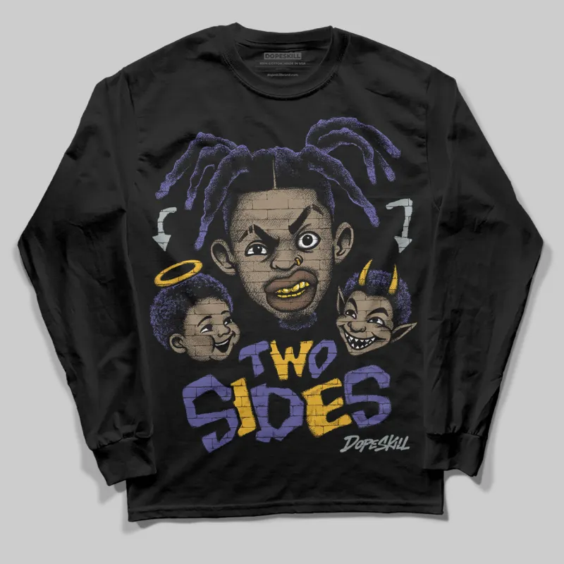 Lakers 4s DopeSkill Long Sleeve T-Shirt Two Sides Graphic sold by DopeSkill