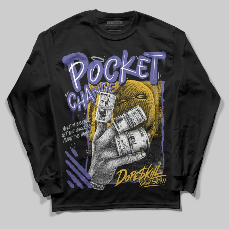 Lakers 4s DopeSkill Long Sleeve T-Shirt Pocket Change Graphic sold by DopeSkill