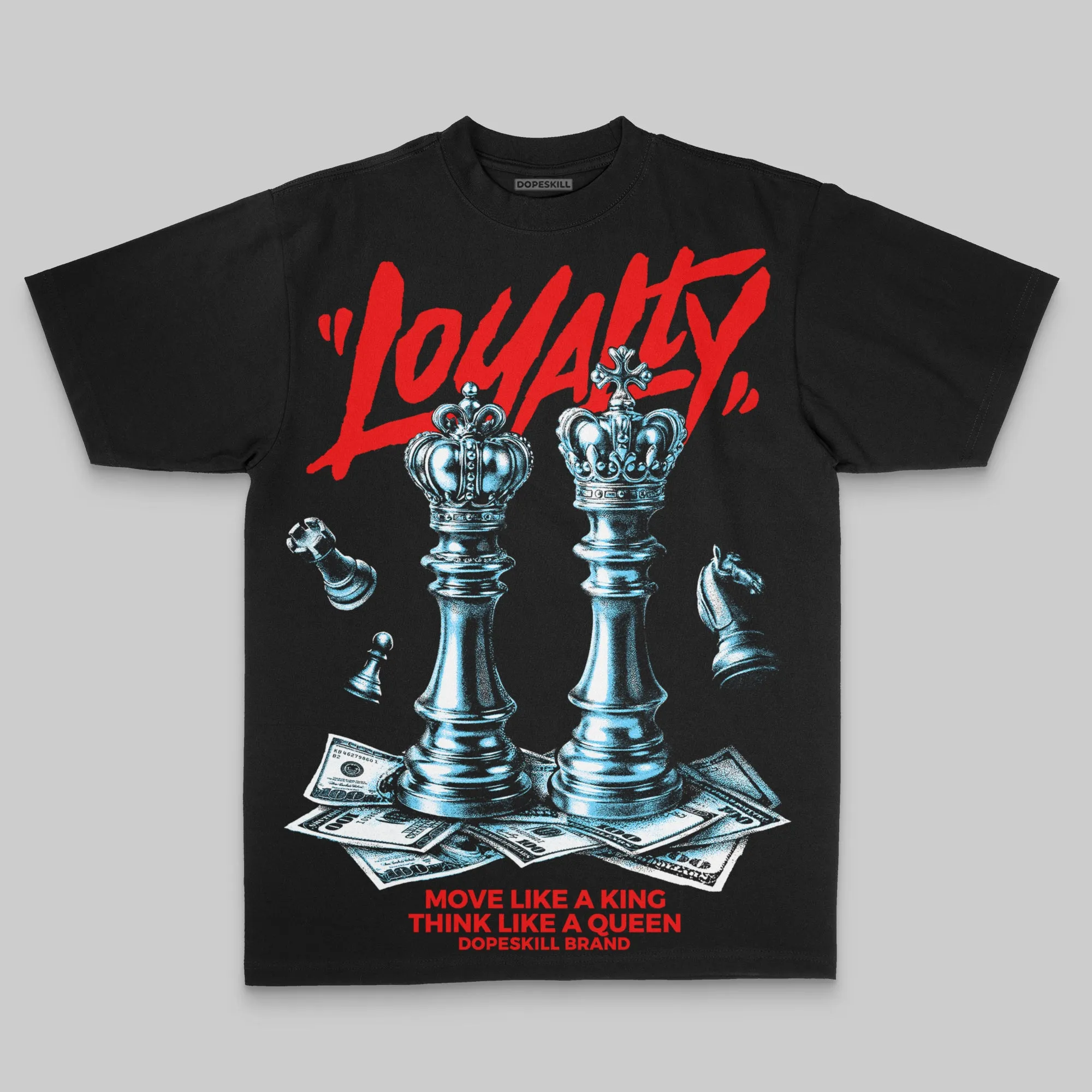Red Oversize Print 'Loyalty' DopeSkill Graphic T-shirt sold by DopeSkill