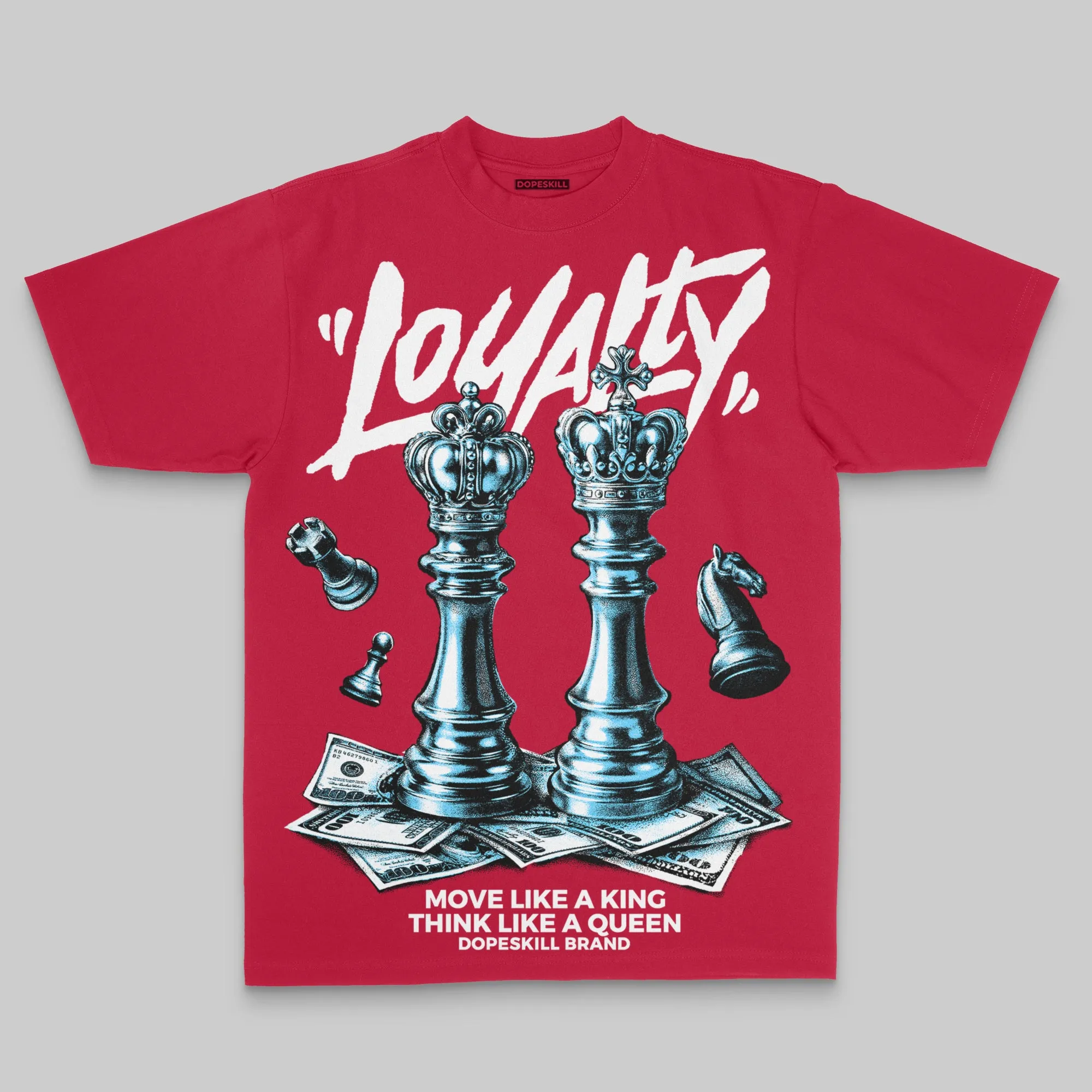 Red Oversize Print 'Loyalty' DopeSkill Graphic T-shirt sold by DopeSkill product image thumbnail 3