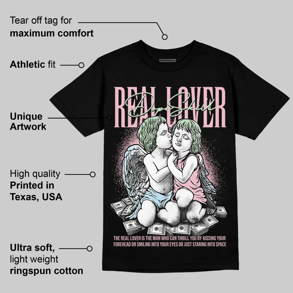 Medium Soft Pink 4s DopeSkill T-Shirt Real Lover Graphic sold by DopeSkill product image thumbnail 3