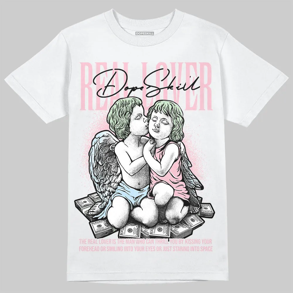 Medium Soft Pink 4s DopeSkill T-Shirt Real Lover Graphic sold by DopeSkill product image thumbnail 2