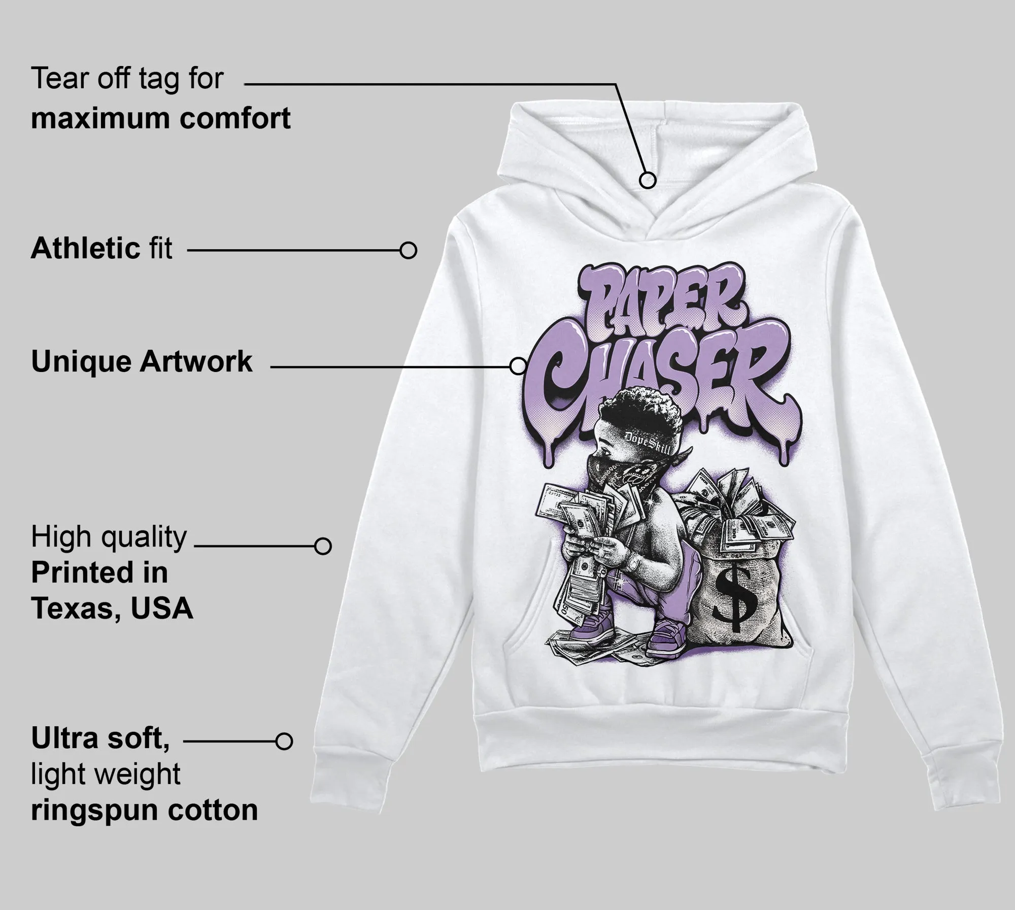 Hydrangeas 10s DopeSkill Hoodie Sweatshirt Paper Chaser Boy Graphic sold by DopeSkill product image thumbnail 3