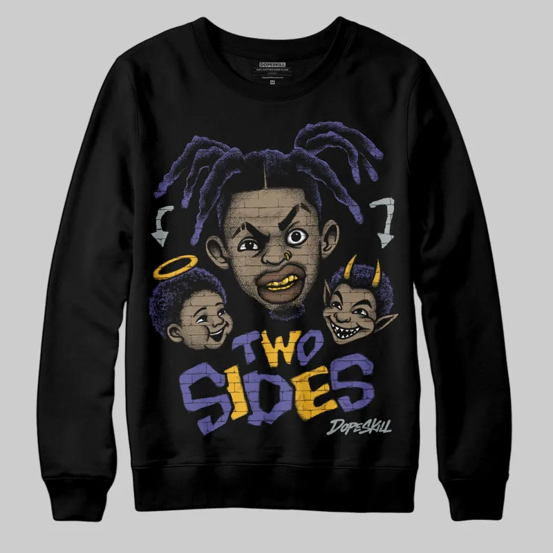 Lakers 4s DopeSkill Sweatshirt Two Sides Graphic sold by DopeSkill
