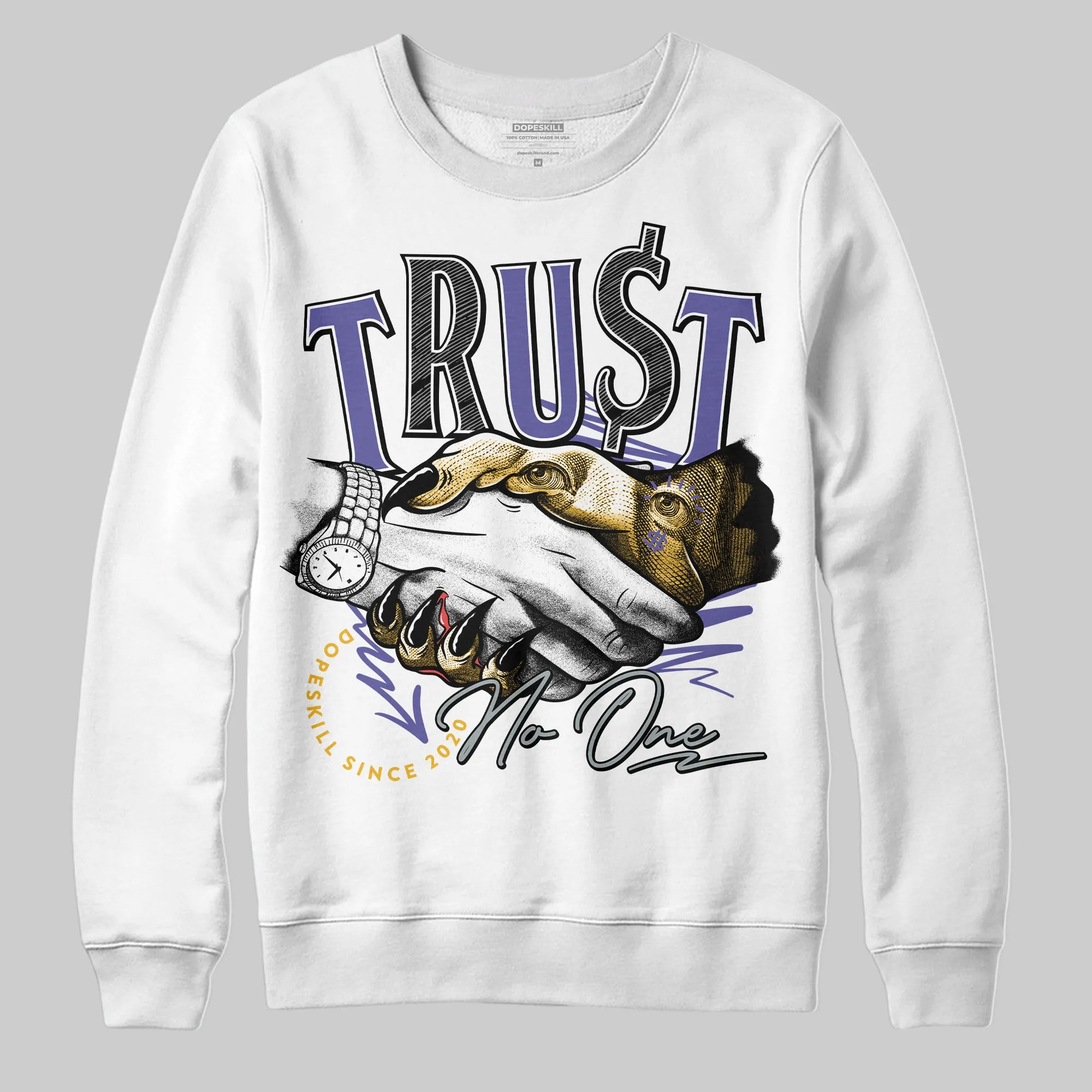 Lakers 4s DopeSkill Sweatshirt Trust No One Graphic sold by DopeSkill product image thumbnail 2