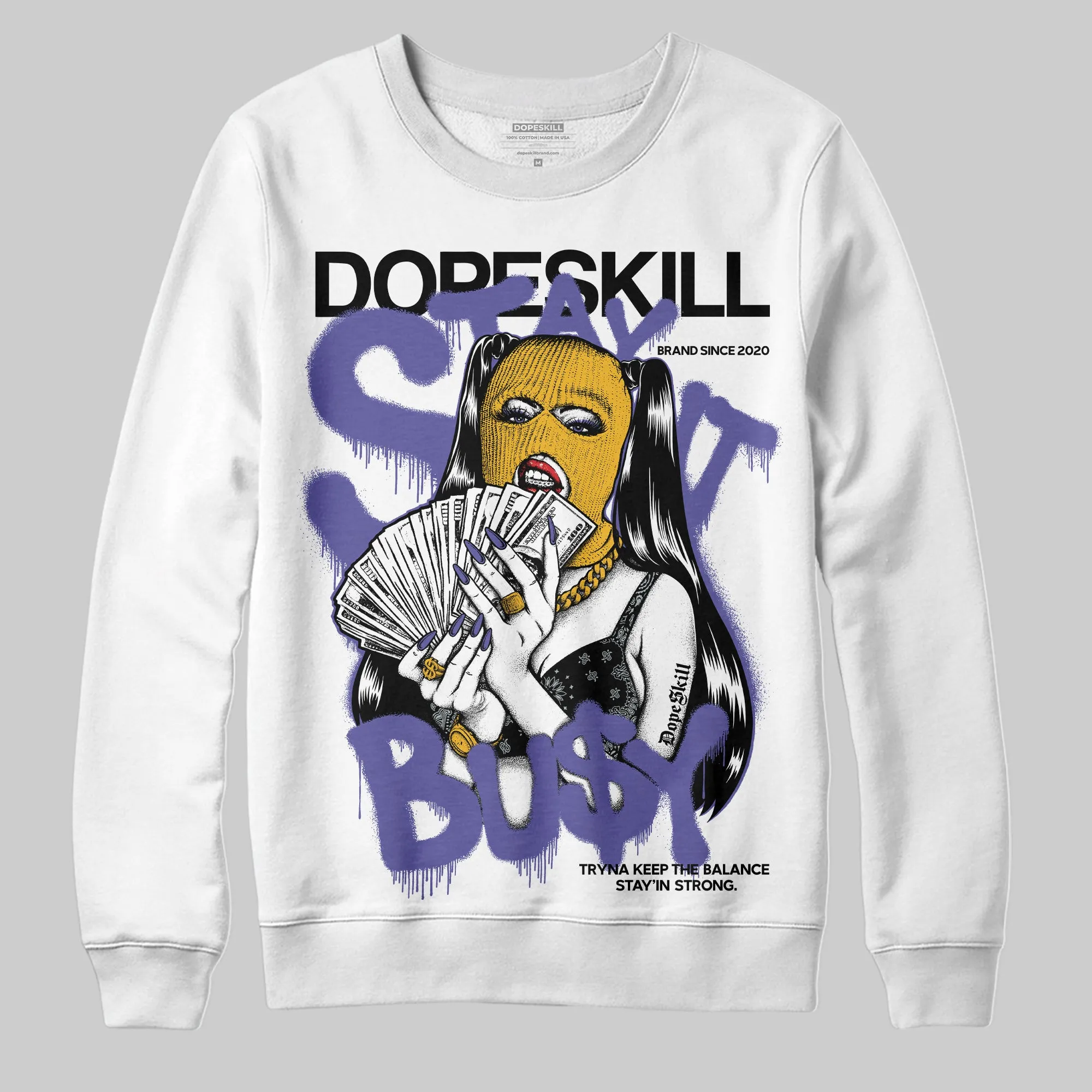 Lakers 4s DopeSkill Sweatshirt Stay It Busy Graphic sold by DopeSkill product image thumbnail 2