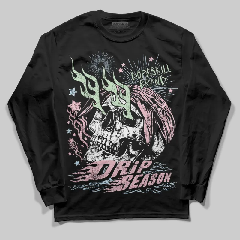 Medium Soft Pink 4s DopeSkill Long Sleeve T-Shirt Drip Season Graphic sold by DopeSkill
