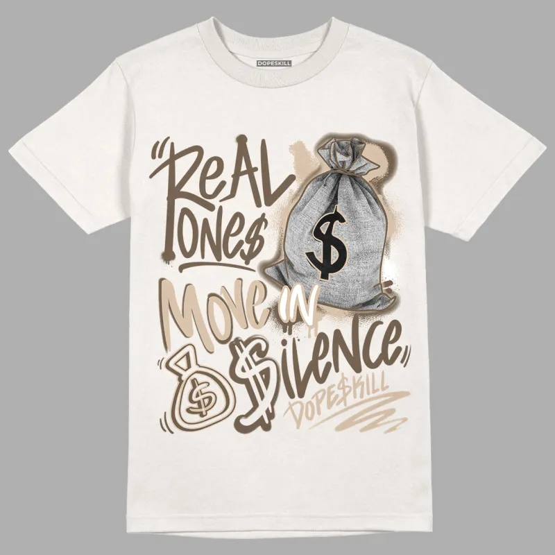 YZ Foam Runner Sand DopeSkill T-shirt Real Ones Move In Silence Graphic sold by DopeSkill