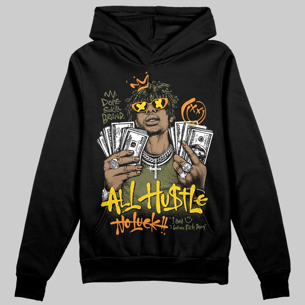 Olive 'All Hustle No Luck' DopeSkill Graphic Hoodie sold by DopeSkill product image thumbnail 2