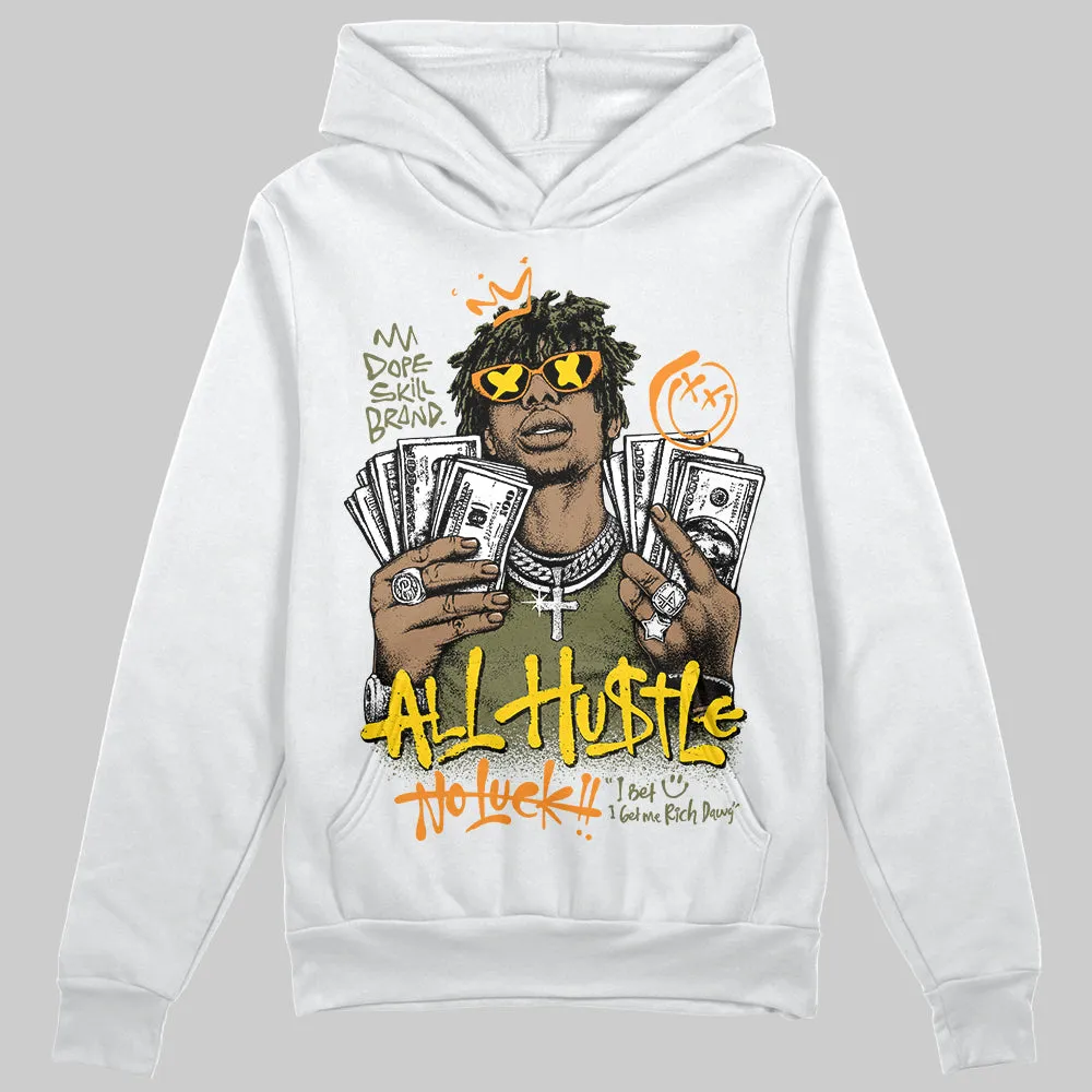 Olive 'All Hustle No Luck' DopeSkill Graphic Hoodie sold by DopeSkill