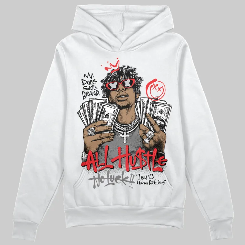 Grey 'All Hustle No Luck' DopeSkill Graphic Hoodie sold by DopeSkill