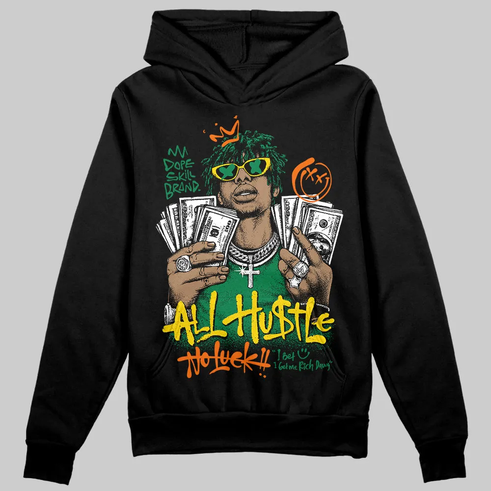 Green 'All Hustle No Luck' DopeSkill Graphic Hoodie sold by DopeSkill product image thumbnail 2