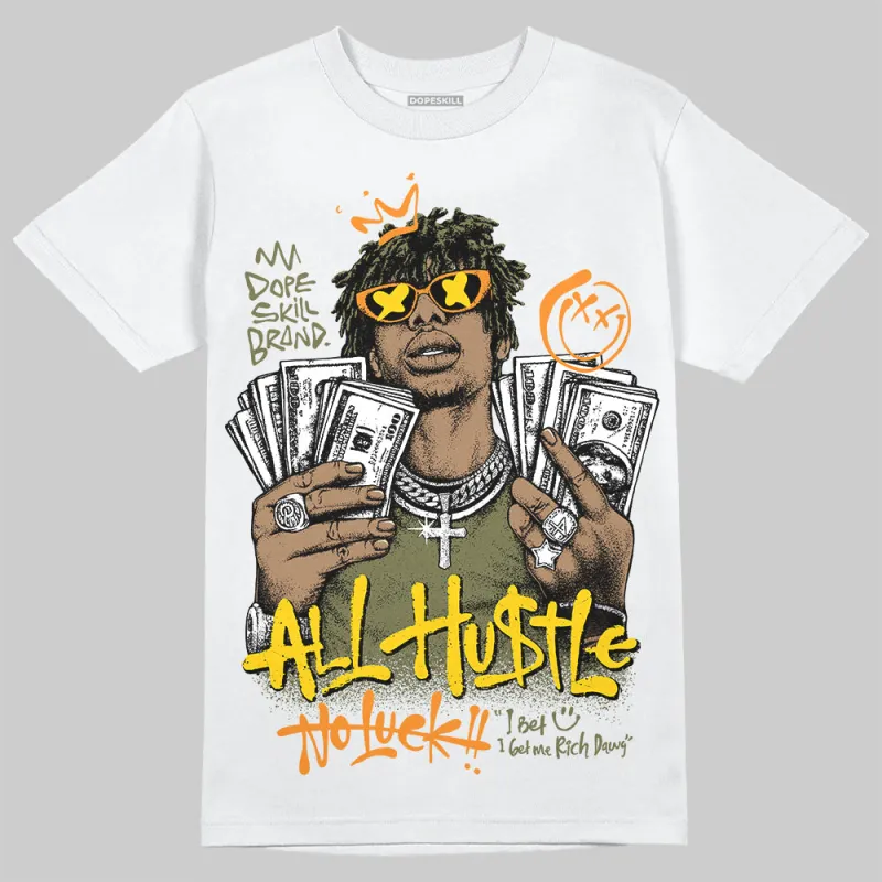 Olive 'All Hustle No Luck' DopeSkill Graphic T-Shirt made by DopeSkill
