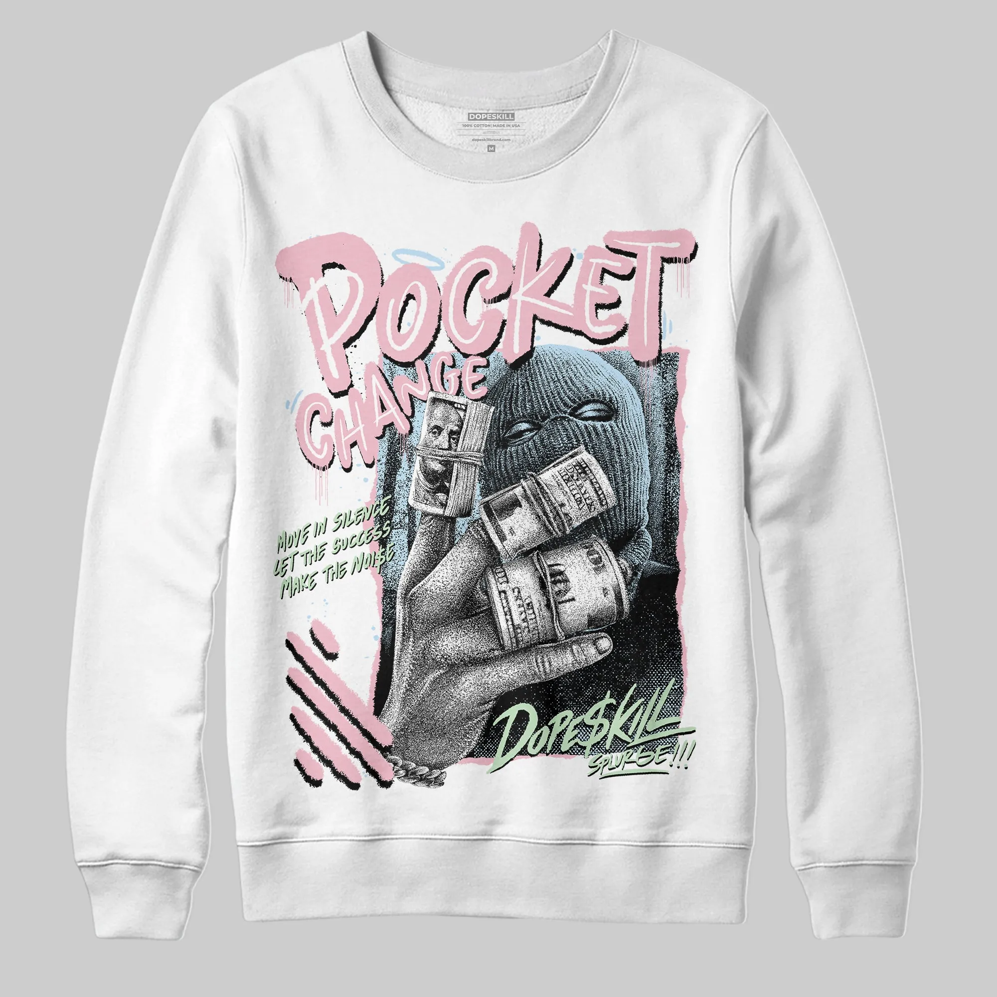 Medium Soft Pink 4s DopeSkill Sweatshirt Pocket Change Graphic sold by DopeSkill product image thumbnail 2
