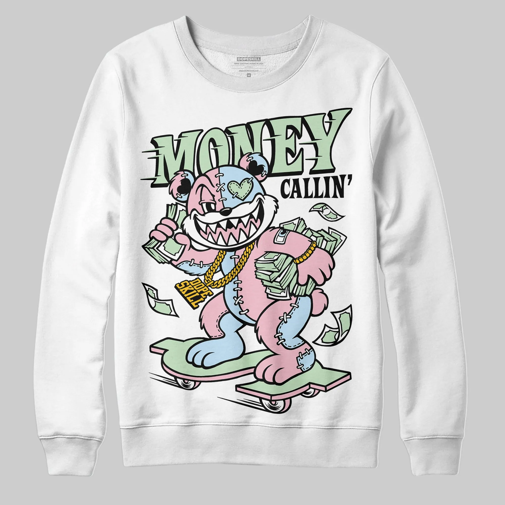 Medium Soft Pink 4s DopeSkill Sweatshirt Money Callin' Graphic sold by DopeSkill product image thumbnail 2