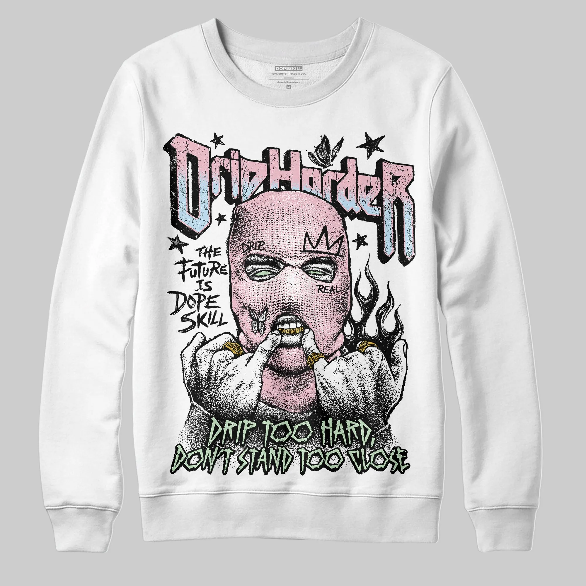 Medium Soft Pink 4s DopeSkill Sweatshirt Drip Harder Graphic sold by DopeSkill product image thumbnail 2