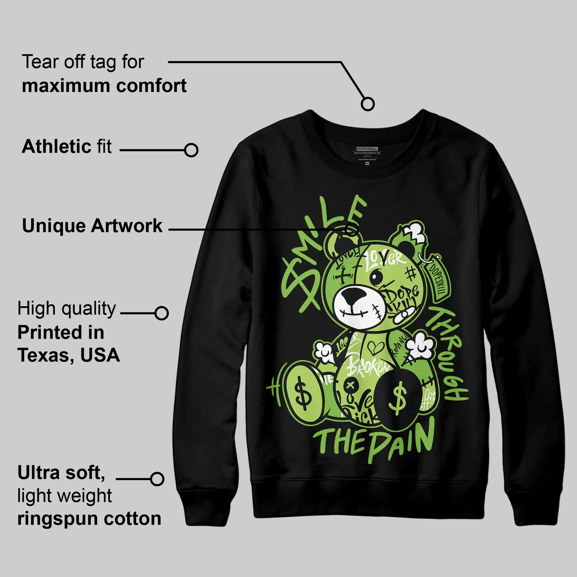 Max 95 OG 'Neon' DopeSkill Sweatshirt Smile Through The Pain Graphic sold by DopeSkill product image thumbnail 3