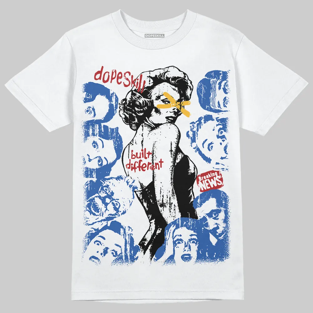 “Varsity Red/Sport Royal” 1s DopeSkill T-Shirt Built Different Graphic sold by DopeSkill