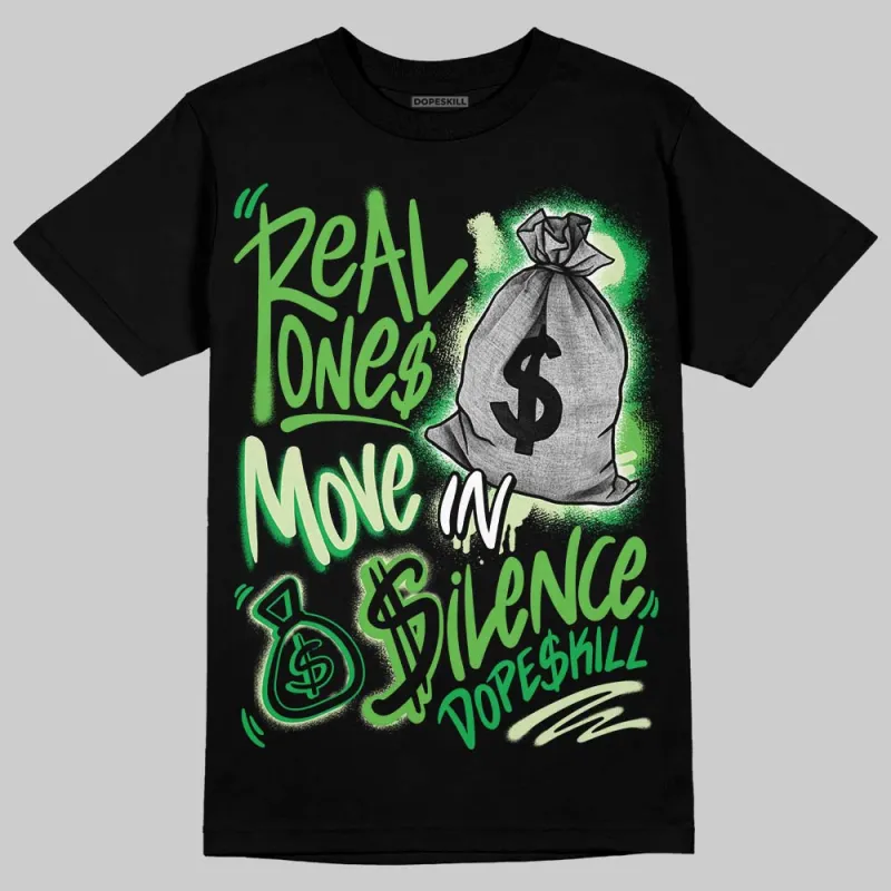 Jumpman Jack “Green Spark” DopeSkill T-Shirt Real Ones Move In Silence Graphic made by DopeSkill
