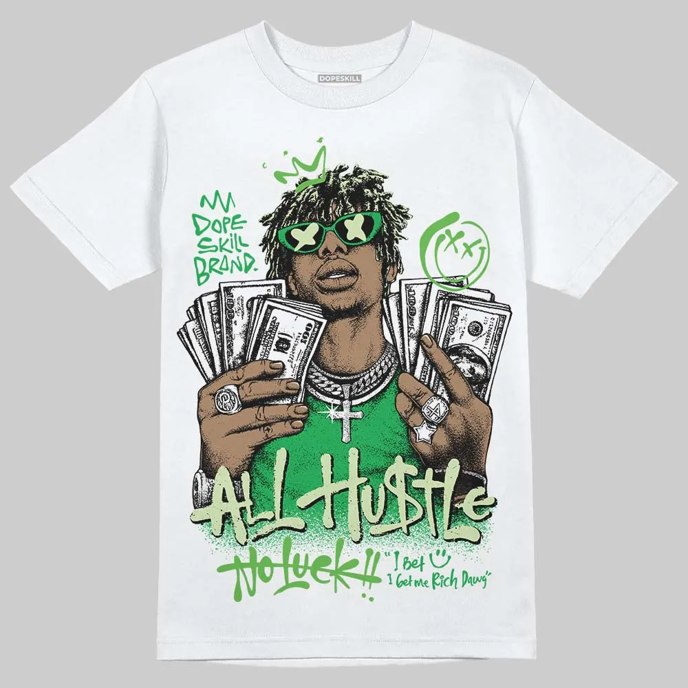 Jumpman Jack “Green Spark” DopeSkill T-Shirt All Hustle No Luck Graphic sold by DopeSkill product image thumbnail 2