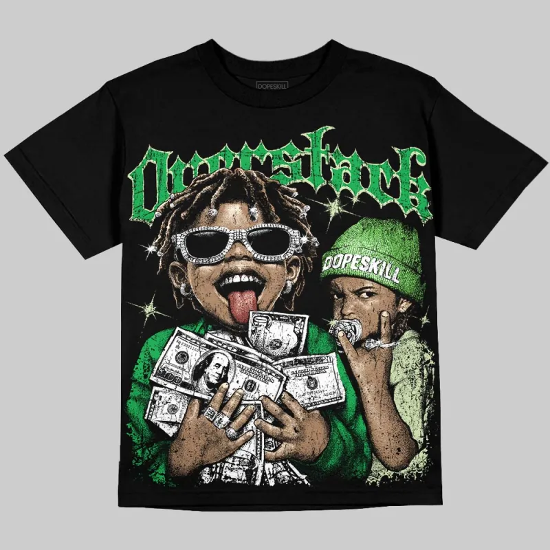 Jumpman Jack “Green Spark” DopeSkill Oversize Print T-Shirt Overstack Graphic made by DopeSkill