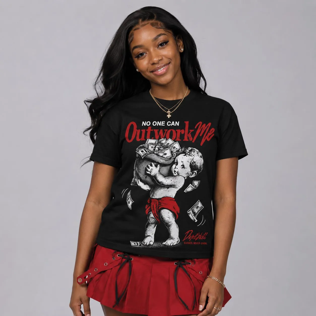 Space Jam 9s DopeSkill T-Shirt No One Can Outwork Me Graphic sold by DopeSkill product image thumbnail 4