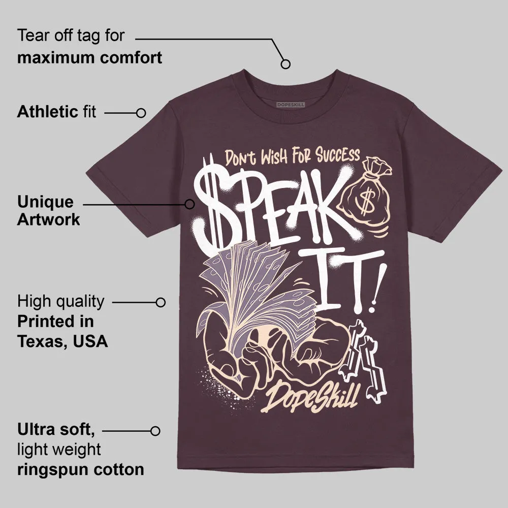 Violet Ore 3s DopeSkill Maroon T-shirt Speak It Graphic sold by DopeSkill product image thumbnail 2