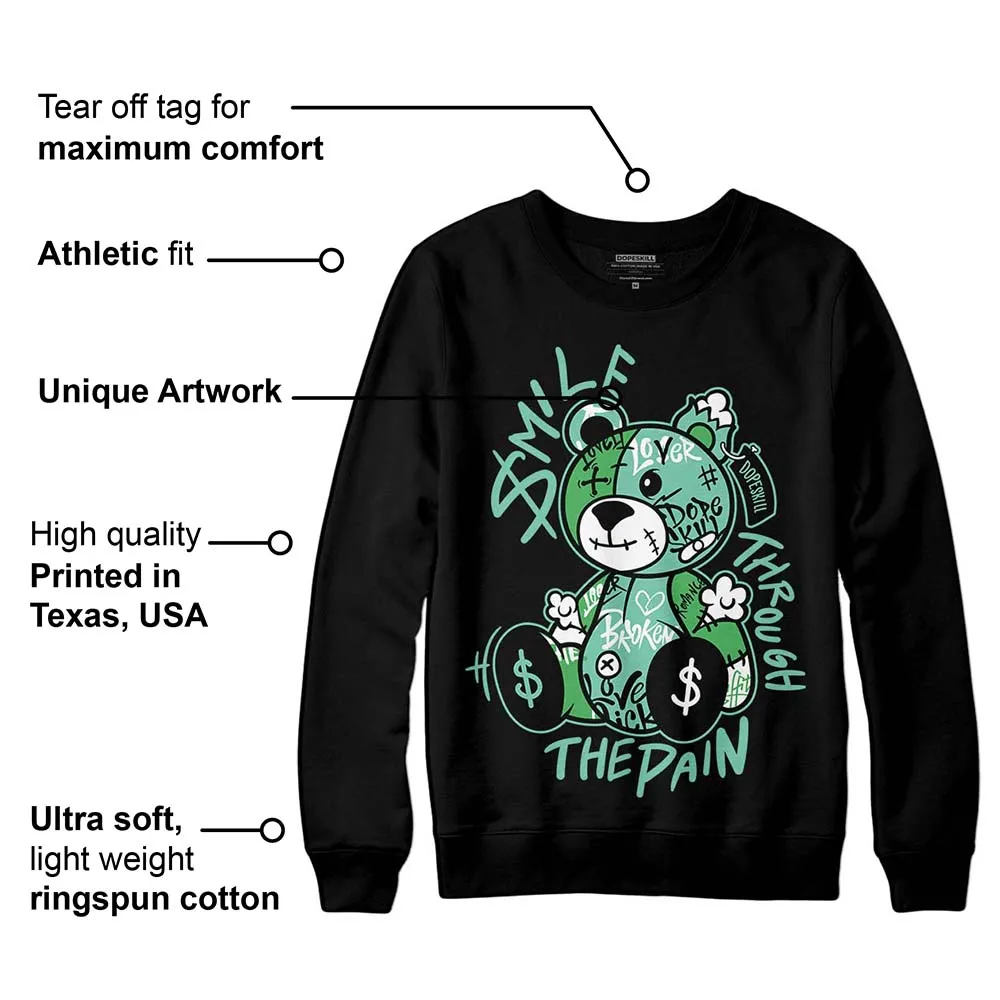 Green Glow 1s DopeSkill Sweatshirt Smile Through The Pain Graphic sold by DopeSkill product image thumbnail 3