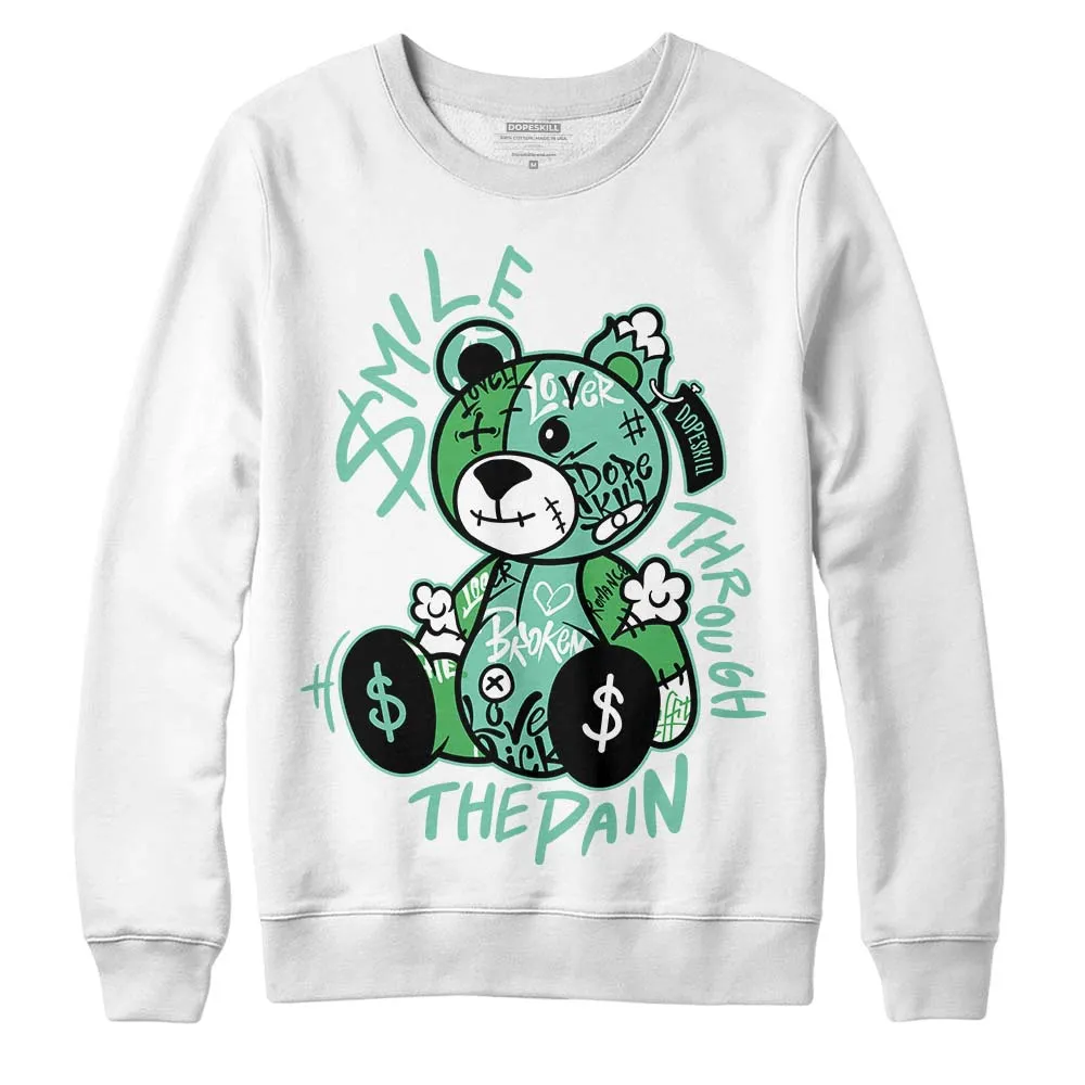Green Glow 1s DopeSkill Sweatshirt Smile Through The Pain Graphic sold by DopeSkill product image thumbnail 2