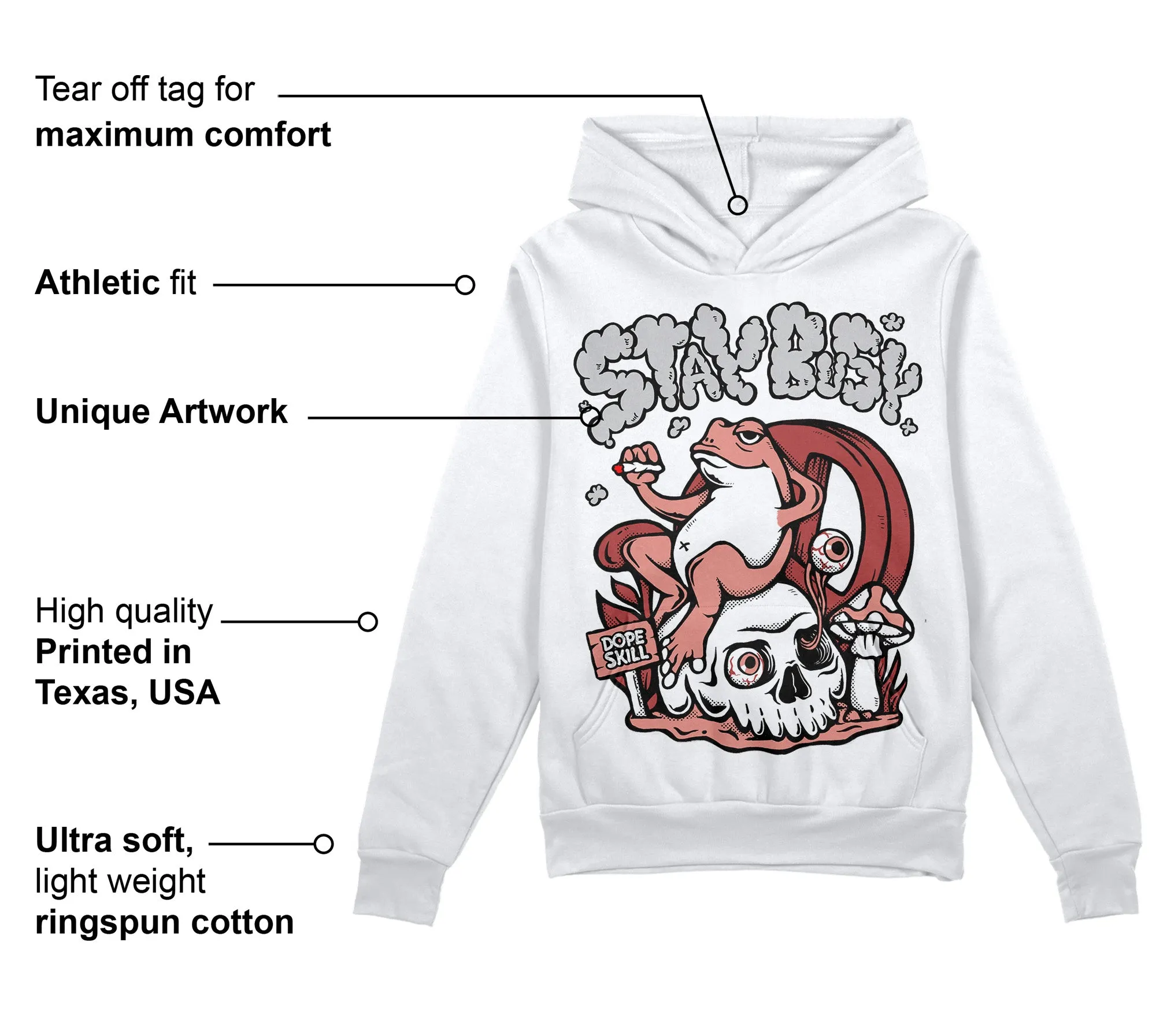 Dune Red 13s DopeSkill Hoodie Sweatshirt Stay Busy Graphic sold by DopeSkill product image thumbnail 3